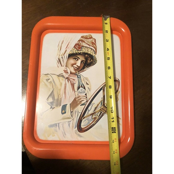vintage original coca cola serving tray Girl in dister - Picture 5 of 6